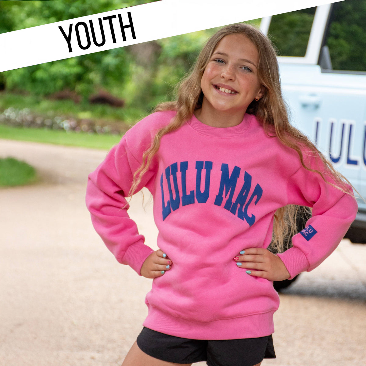 KD-SW-1007 PINK/ROYAL PUFF: PINK/ROYAL / Youth Large