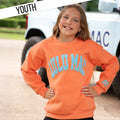KD-SW-1007 ORANGE/BLUE PUFF: ORANGE/BLUE / Youth