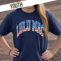 KD-SS-1000 Stars & Stripes Navy Youth Comfort Colors Tee: Navy / Youth